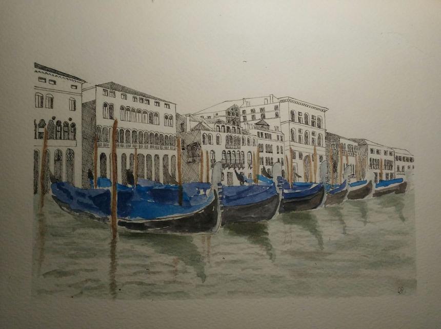 Venezia - China e acquerello